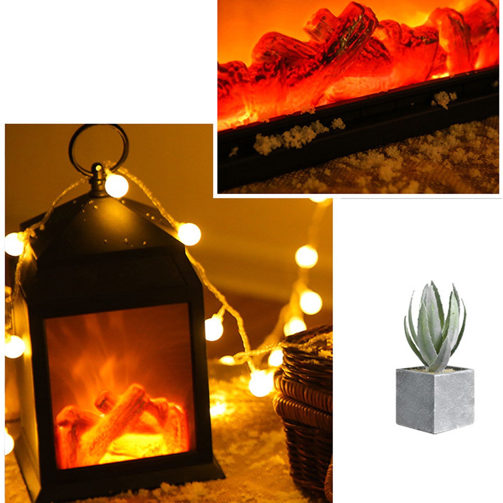 LED Flame Lantern Light Fashionable Retro Lantern Hanging Lamp for Christmas Decoration Square Flame Lamp, M V1294-YM0512-3115220131111