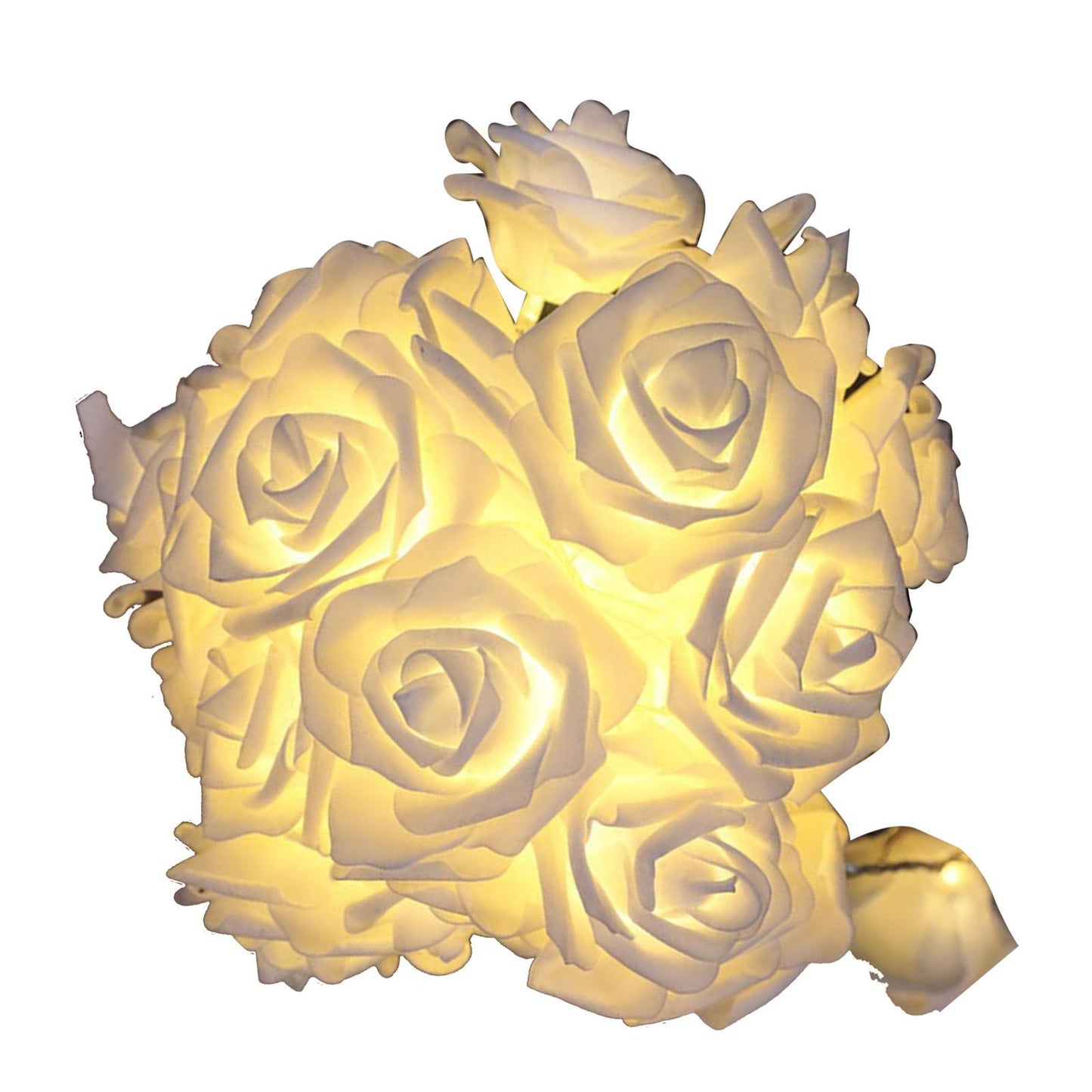 LED Rose Flower String Light Simulated Rose Flower Fairy String Lights for Wedding Home Party Decoration 20 V1294-YM0512-3115220133111