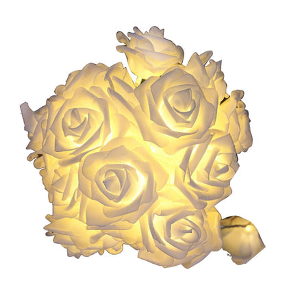 LED Rose Flower String Light Simulated Rose Flower Fairy String Lights for Wedding Home Party Decoration 20 V1294-YM0512-3115220133111