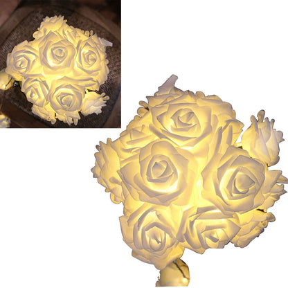 LED Rose Flower String Light Simulated Rose Flower Fairy String Lights for Wedding Home Party Decoration 20 V1294-YM0512-3115220133111