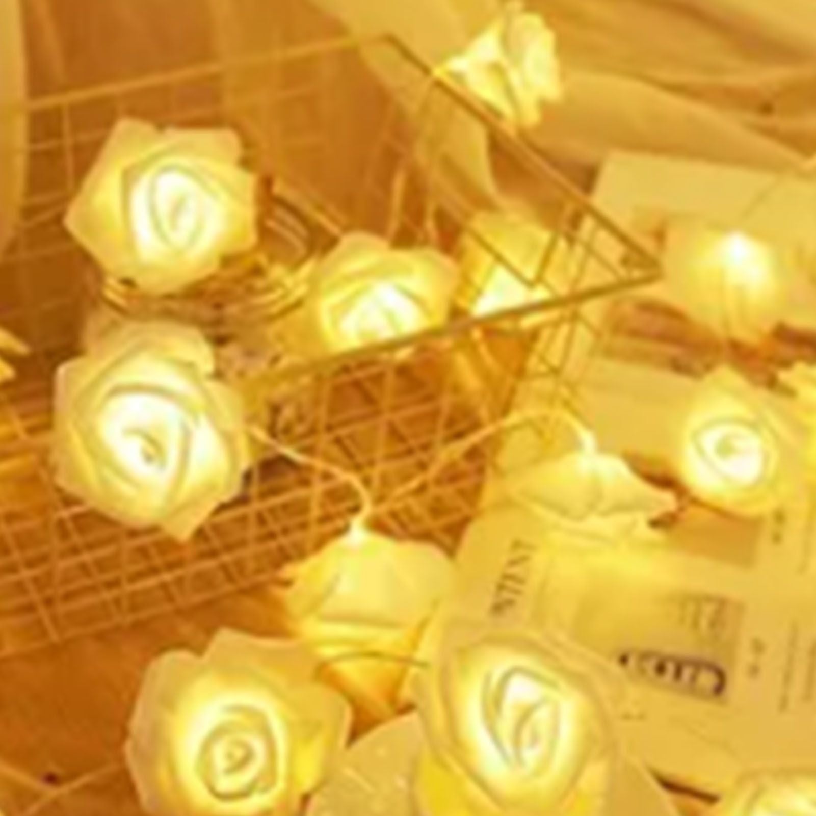 LED Rose Flower String Light Simulated Rose Flower Fairy String Lights for Wedding Home Party Decoration 20 V1294-YM0512-3115220133111