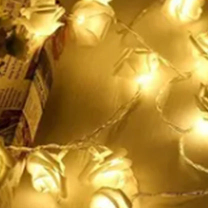 LED Rose Flower String Light Simulated Rose Flower Fairy String Lights for Wedding Home Party Decoration 20 V1294-YM0512-3115220133111
