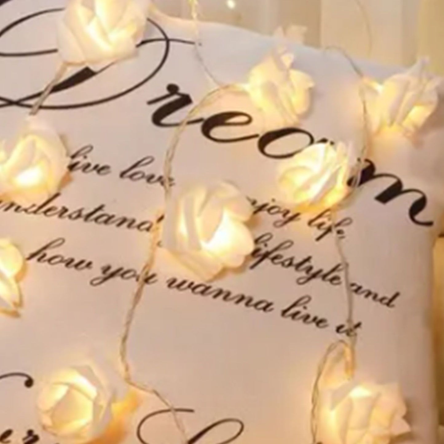 LED Rose Flower String Light Simulated Rose Flower Fairy String Lights for Wedding Home Party Decoration 20 V1294-YM0512-3115220133111