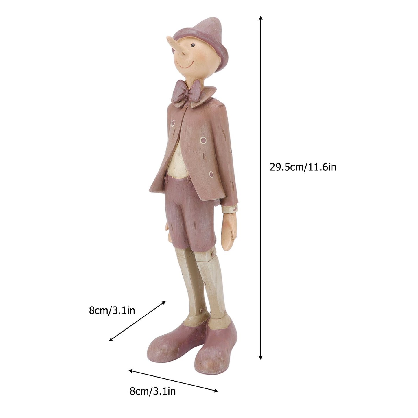 Resin Puppet Ornament Stable Placing Round Slippy Exquisite Desktop Puppet Standing Decoration V1294-YM0512-3115220136311
