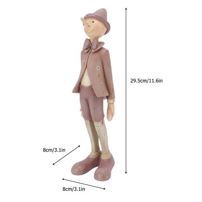 Resin Puppet Ornament Stable Placing Round Slippy Exquisite Desktop Puppet Standing Decoration V1294-YM0512-3115220136311