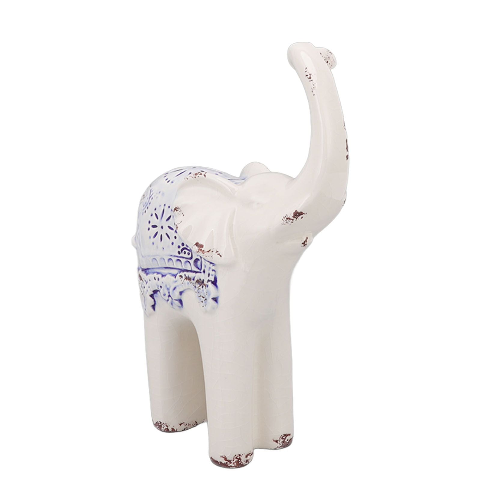 Elephant Ceramic Decor Safe Round Slippy Exquisite Porcelain Elephant Sculpture for Home Office Ornament S V1294-YM0512-3115220138311