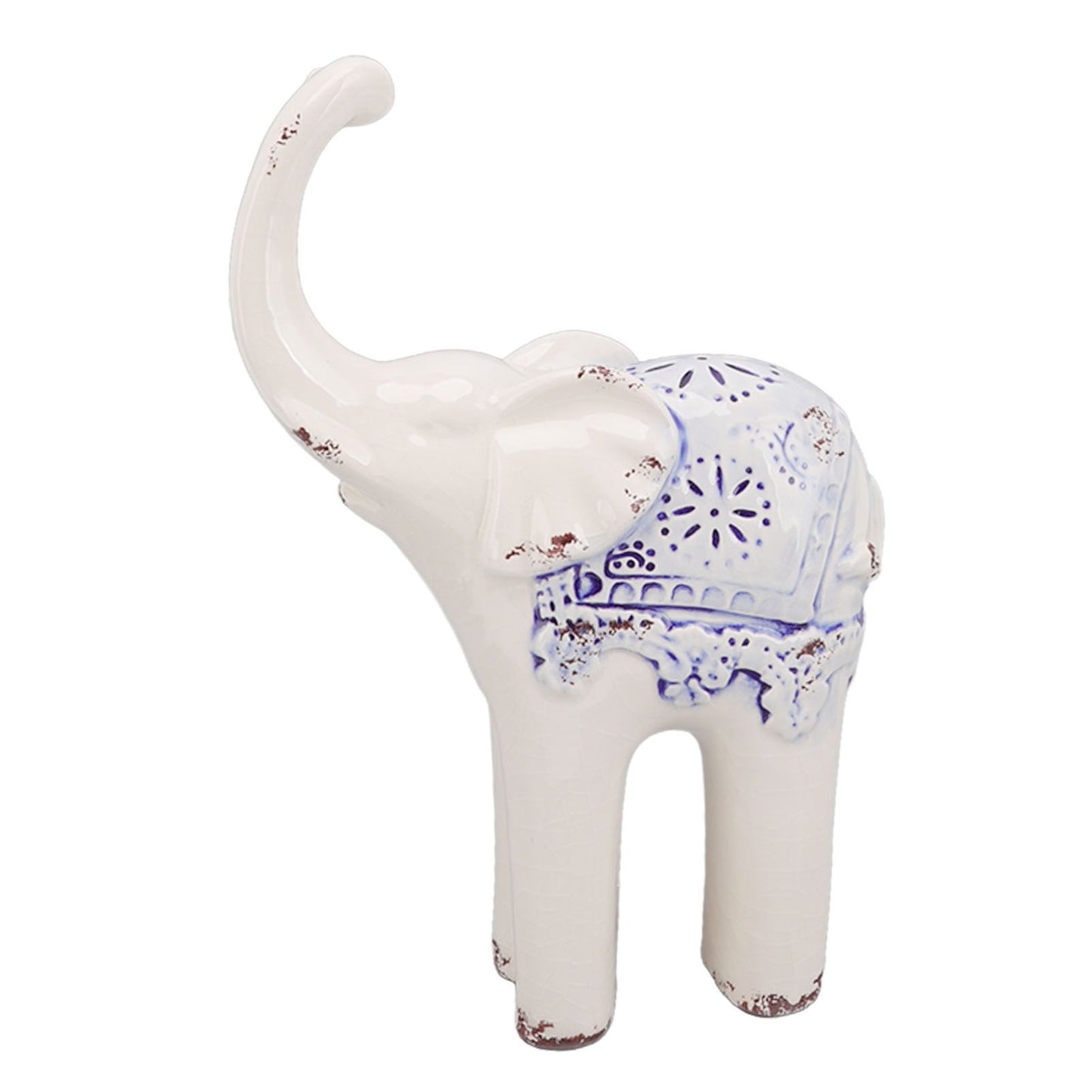 Elephant Ceramic Decor Safe Round Slippy Exquisite Porcelain Elephant Sculpture for Home Office Ornament S V1294-YM0512-3115220138311