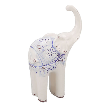 Elephant Ceramic Decor Safe Round Slippy Exquisite Porcelain Elephant Sculpture for Home Office Ornament S V1294-YM0512-3115220138311