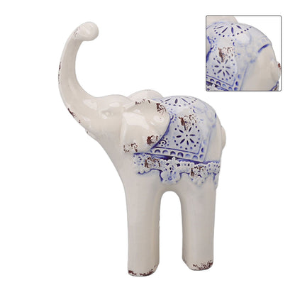 Elephant Ceramic Decor Safe Round Slippy Exquisite Porcelain Elephant Sculpture for Home Office Ornament S V1294-YM0512-3115220138311
