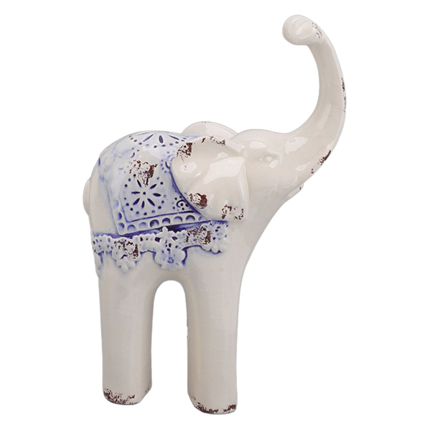 Elephant Ceramic Decor Safe Round Slippy Exquisite Porcelain Elephant Sculpture for Home Office Ornament S V1294-YM0512-3115220138311