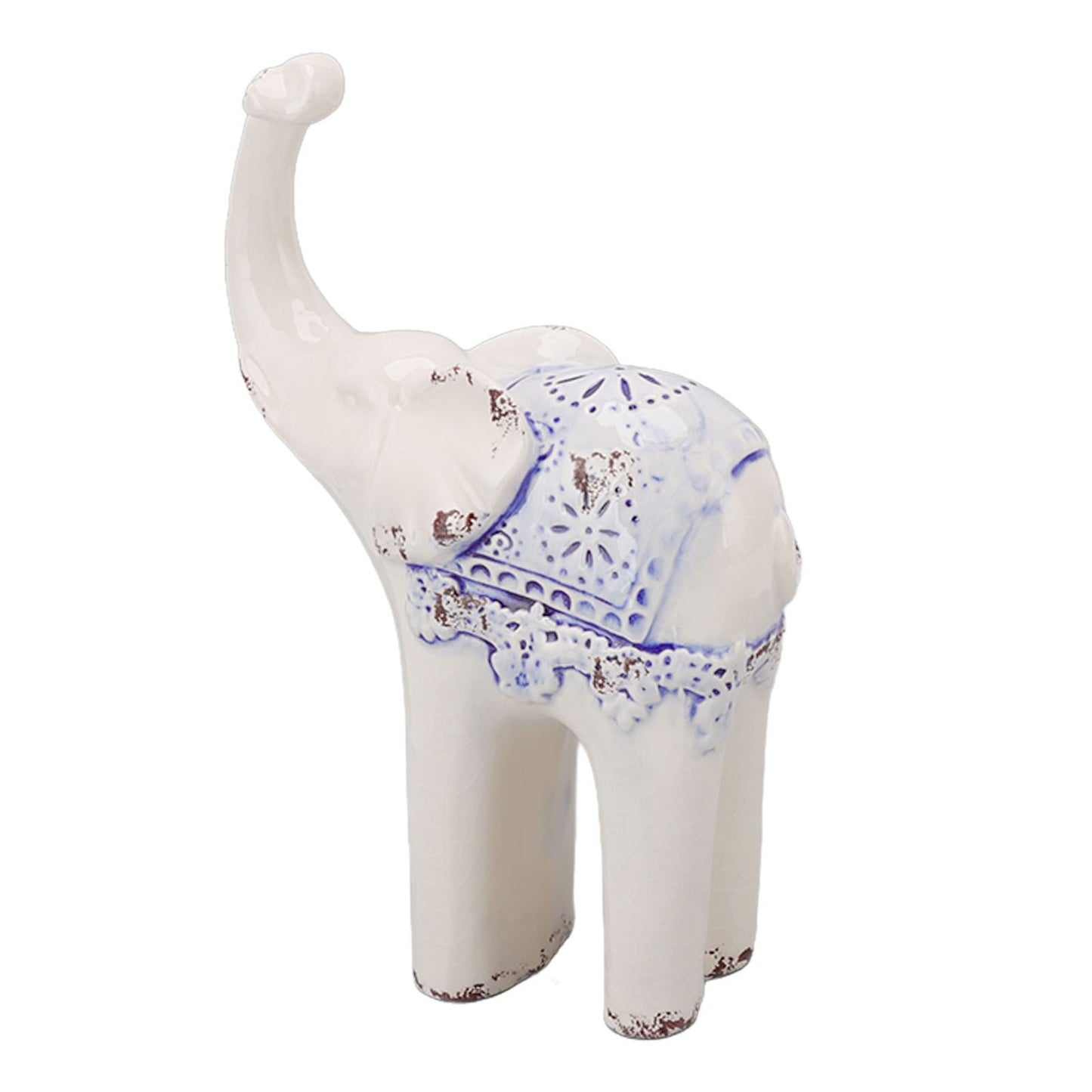 Elephant Ceramic Decor Safe Round Slippy Exquisite Porcelain Elephant Sculpture for Home Office Ornament S V1294-YM0512-3115220138311