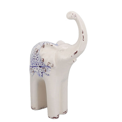 Elephant Ceramic Decor Safe Round Slippy Exquisite Porcelain Elephant Sculpture for Home Office Ornament S V1294-YM0512-3115220138311