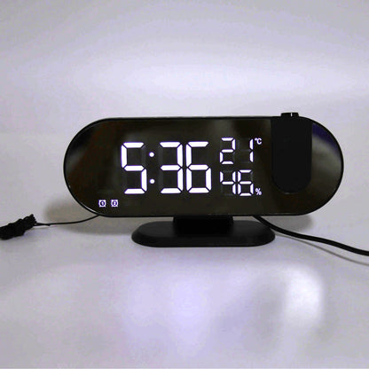 Projection Alarm Clock USB Powered Mirror Display Design High Brightness LED Light Source Ceiling Digital V1294-YM0512-3115220139011