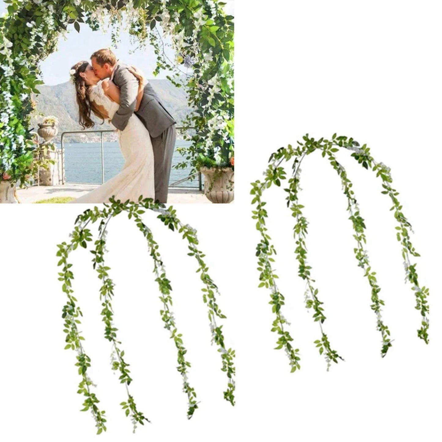 4 Pcs Artificial Wistaria Flower Lifelike Beauty Reusable Simulation Wistaria False Flower V1294-YM0512-3115220139611