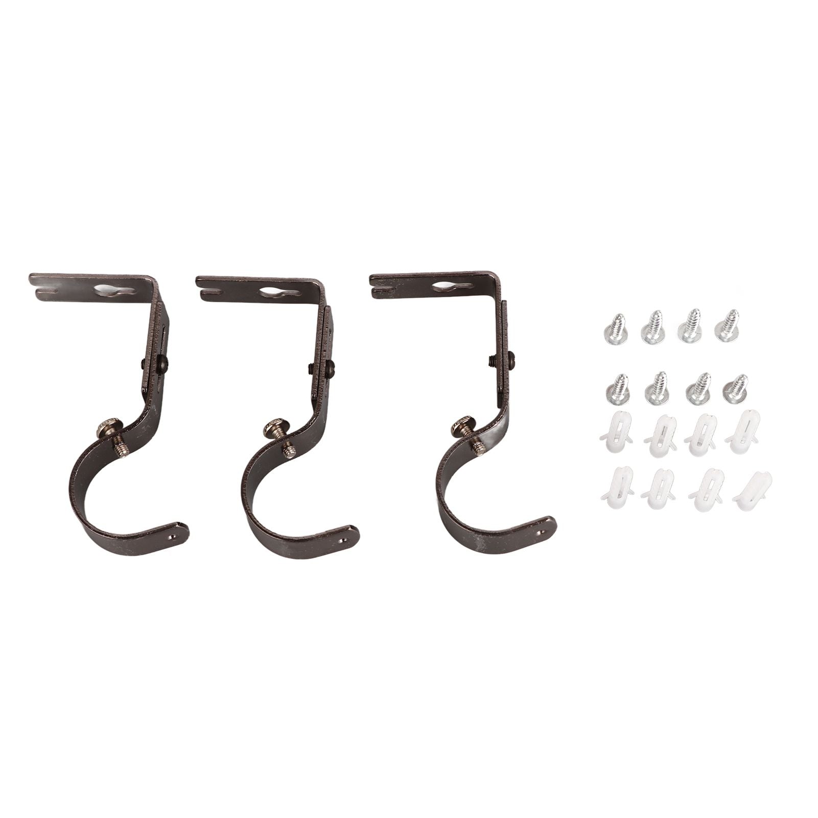 3Pcs Curtain Rod Hook Holder Iron Bracket Universal Design Home Decoration for Bedroom V1294-YM0512-3115220139811