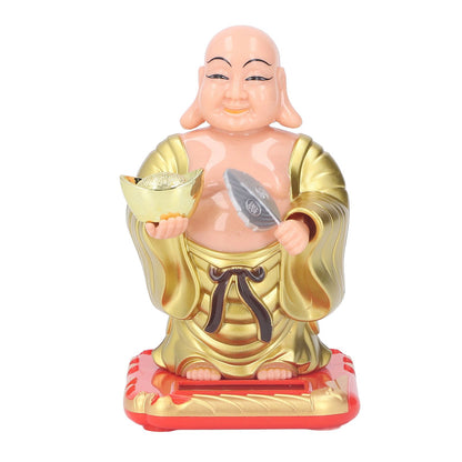 Standing Maitreya Buddha Solar Ornaments Light Energy Sensing Buddha Statue Decoration for Office Home Car V1294-YM0512-3115220142911