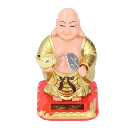 Standing Maitreya Buddha Solar Ornaments Light Energy Sensing Buddha Statue Decoration for Office Home Car V1294-YM0512-3115220142911