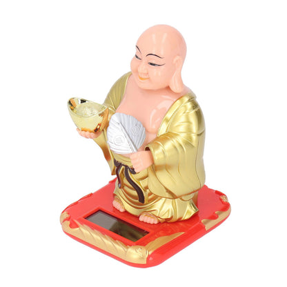 Standing Maitreya Buddha Solar Ornaments Light Energy Sensing Buddha Statue Decoration for Office Home Car V1294-YM0512-3115220142911