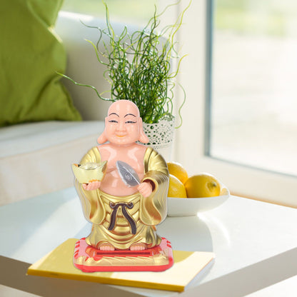 Standing Maitreya Buddha Solar Ornaments Light Energy Sensing Buddha Statue Decoration for Office Home Car V1294-YM0512-3115220142911