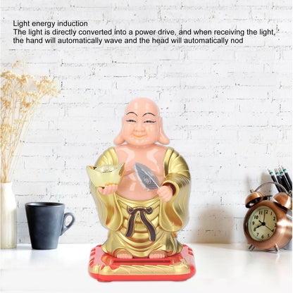 Standing Maitreya Buddha Solar Ornaments Light Energy Sensing Buddha Statue Decoration for Office Home Car V1294-YM0512-3115220142911