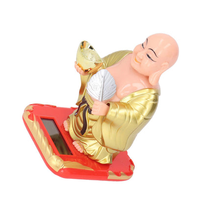 Standing Maitreya Buddha Solar Ornaments Light Energy Sensing Buddha Statue Decoration for Office Home Car V1294-YM0512-3115220142911