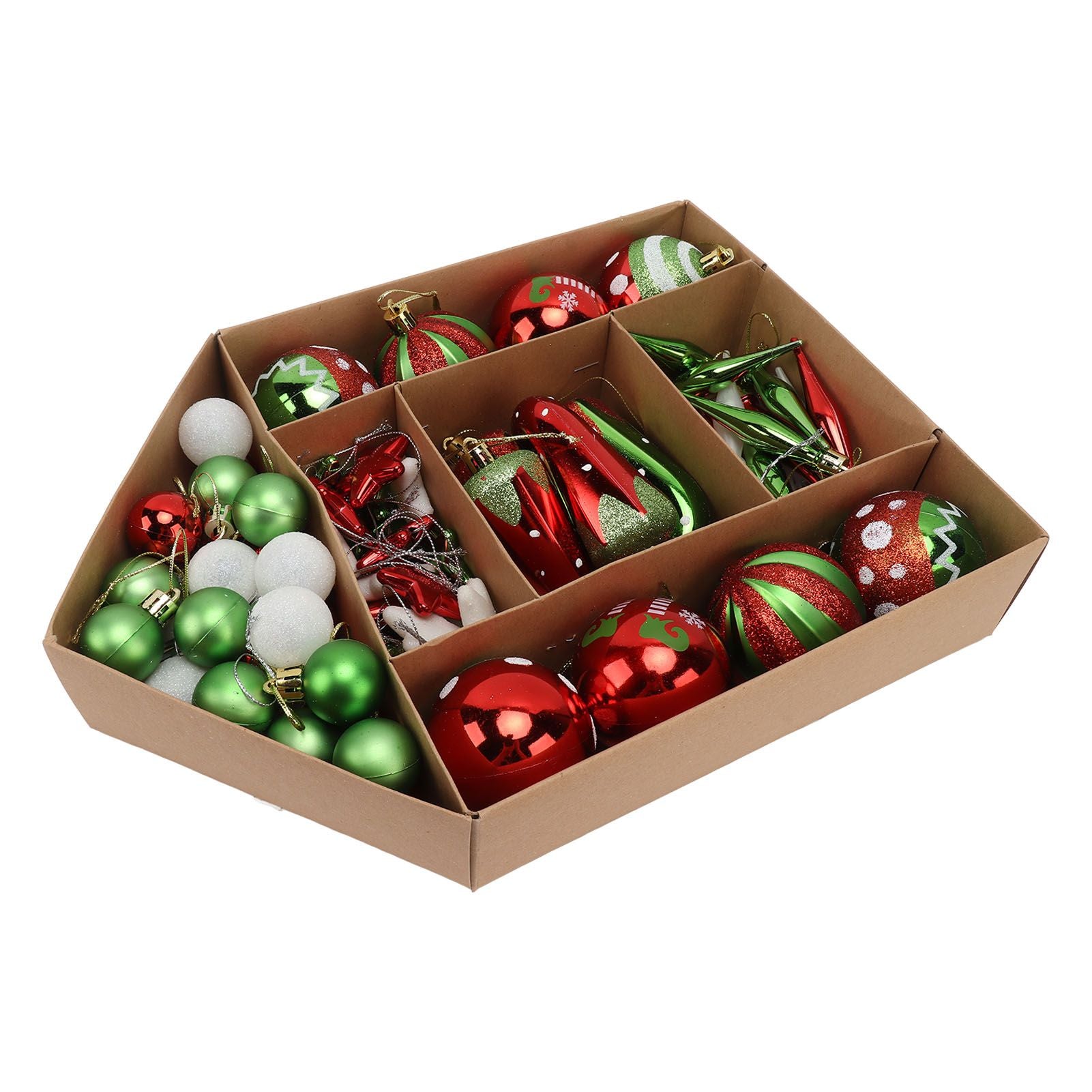 Christmas Tree Ornaments Assorted Set Lightweight Electroplated Christmas Tree Hanging Balls Pendants Set for V1294-YM0512-3115220146714