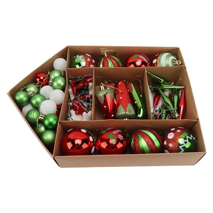 Christmas Tree Ornaments Assorted Set Lightweight Electroplated Christmas Tree Hanging Balls Pendants Set for V1294-YM0512-3115220146714