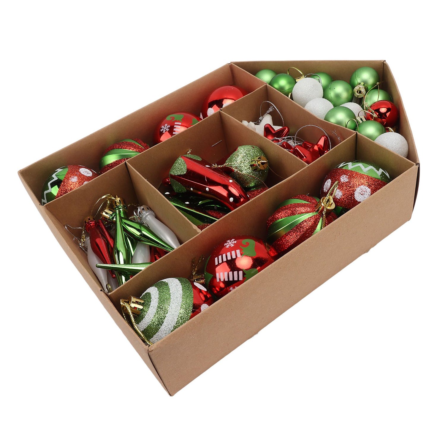 Christmas Tree Ornaments Assorted Set Lightweight Electroplated Christmas Tree Hanging Balls Pendants Set for V1294-YM0512-3115220146714