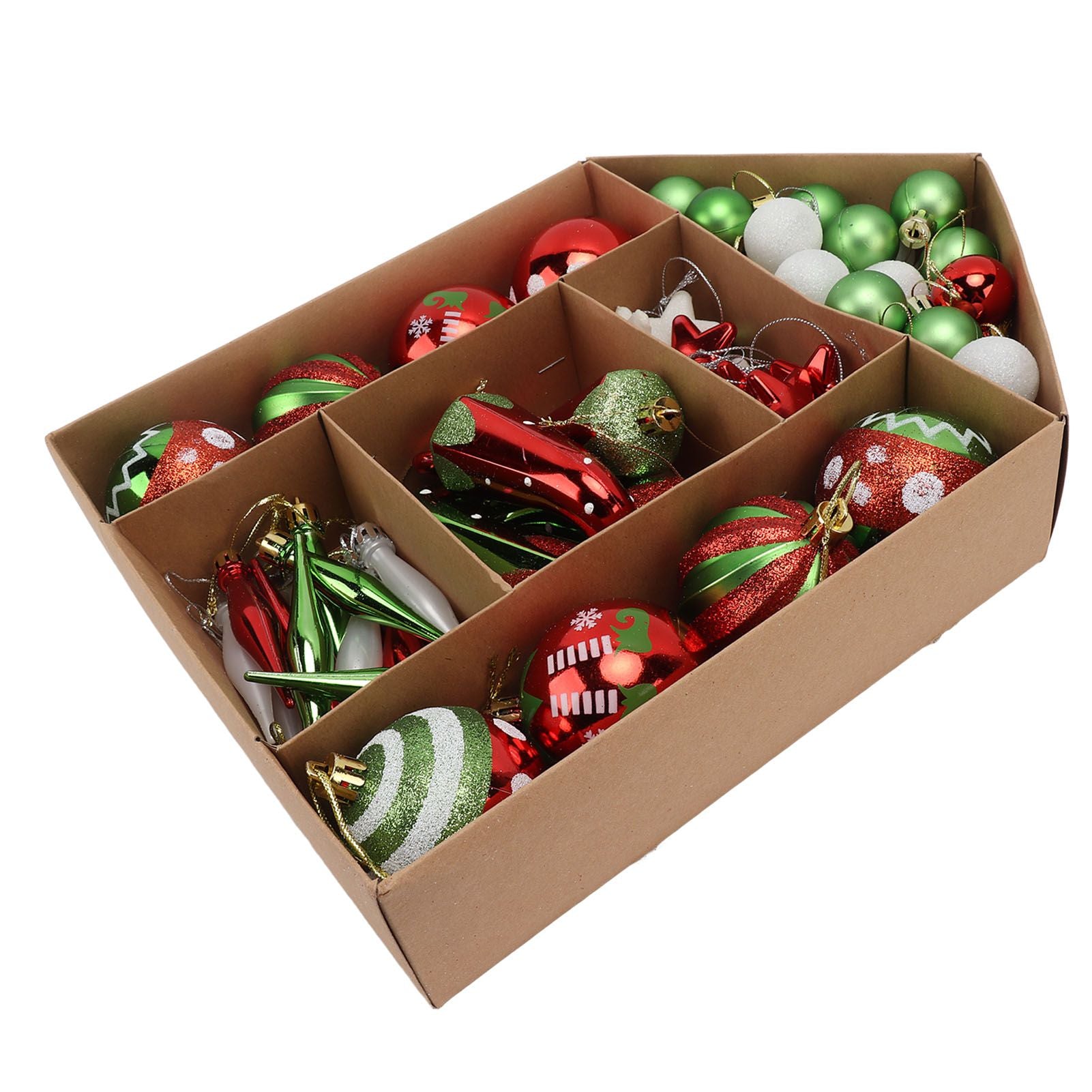 Christmas Tree Ornaments Assorted Set Lightweight Electroplated Christmas Tree Hanging Balls Pendants Set for V1294-YM0512-3115220146714