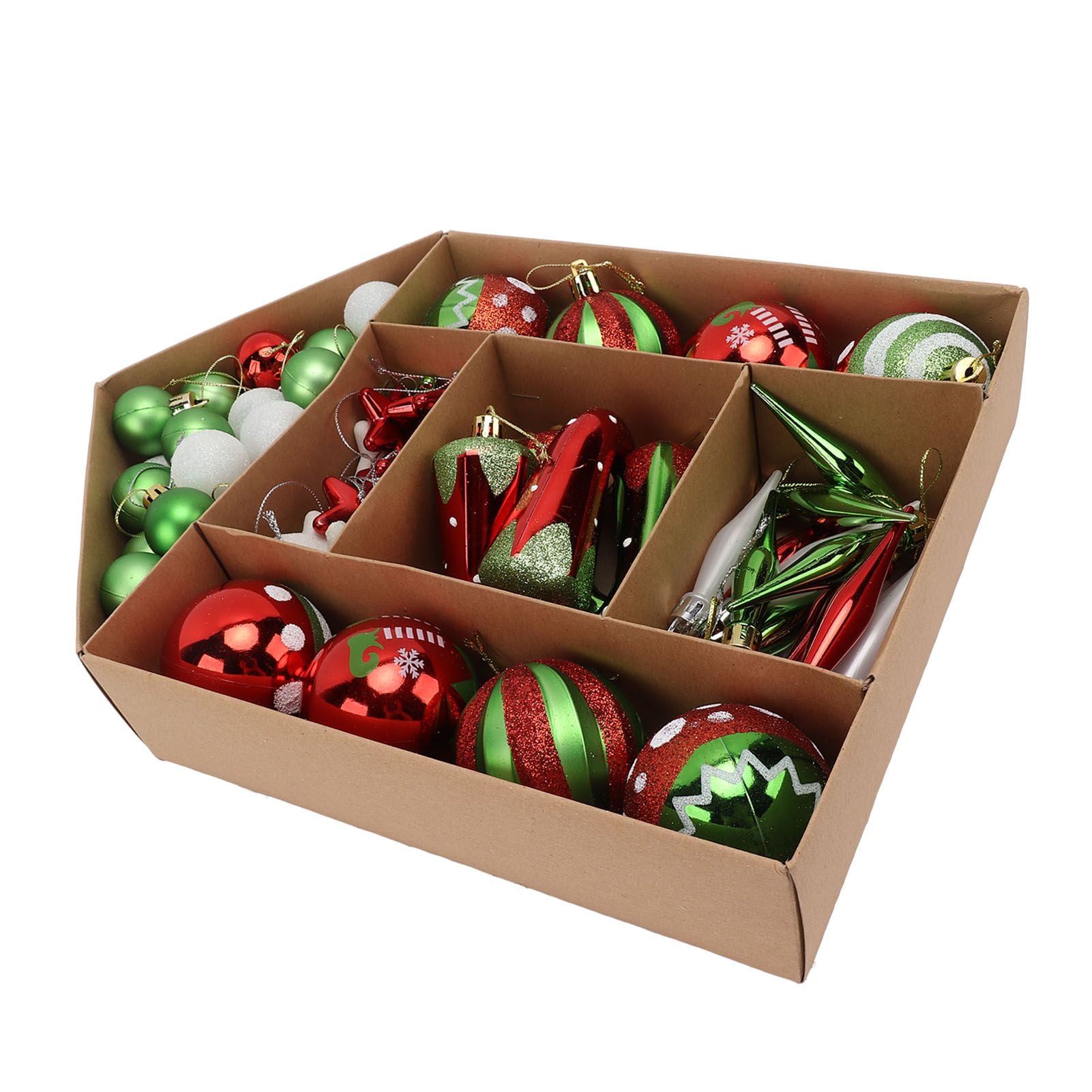 Christmas Tree Ornaments Assorted Set Lightweight Electroplated Christmas Tree Hanging Balls Pendants Set for V1294-YM0512-3115220146714