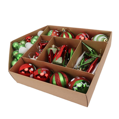 Christmas Tree Ornaments Assorted Set Lightweight Electroplated Christmas Tree Hanging Balls Pendants Set for V1294-YM0512-3115220146714