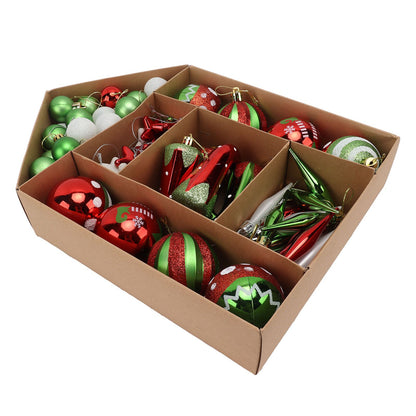 Christmas Tree Ornaments Assorted Set Lightweight Electroplated Christmas Tree Hanging Balls Pendants Set for V1294-YM0512-3115220146714