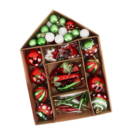 Christmas Tree Ornaments Assorted Set Lightweight Electroplated Christmas Tree Hanging Balls Pendants Set for V1294-YM0512-3115220146714