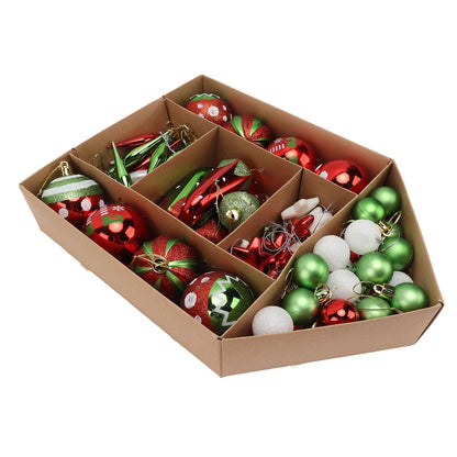 Christmas Tree Ornaments Assorted Set Lightweight Electroplated Christmas Tree Hanging Balls Pendants Set for V1294-YM0512-3115220146714