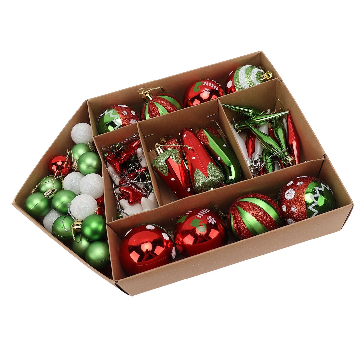 Christmas Tree Ornaments Assorted Set Lightweight Electroplated Christmas Tree Hanging Balls Pendants Set for V1294-YM0512-3115220146714