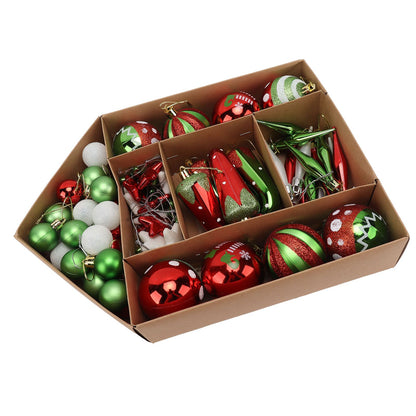 Christmas Tree Ornaments Assorted Set Lightweight Electroplated Christmas Tree Hanging Balls Pendants Set for V1294-YM0512-3115220146714