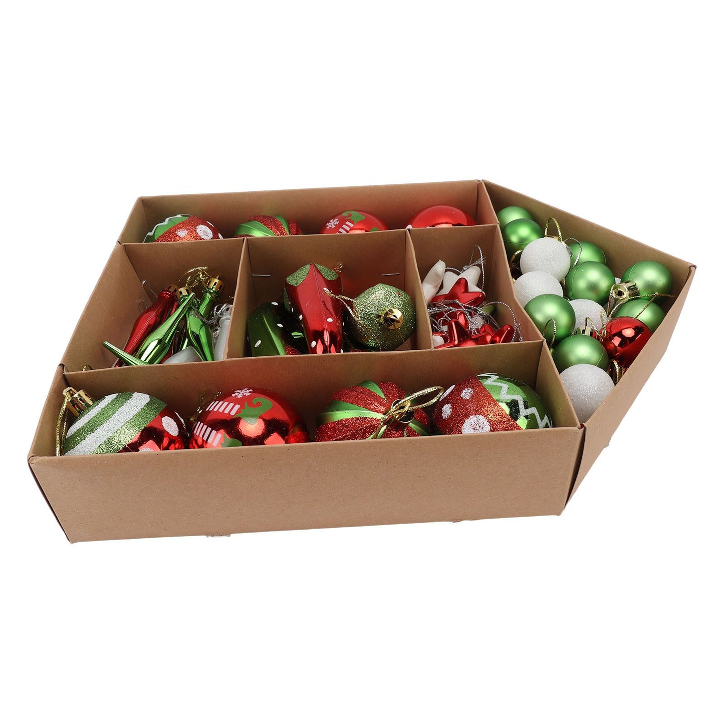 Christmas Tree Ornaments Assorted Set Lightweight Electroplated Christmas Tree Hanging Balls Pendants Set for V1294-YM0512-3115220146714