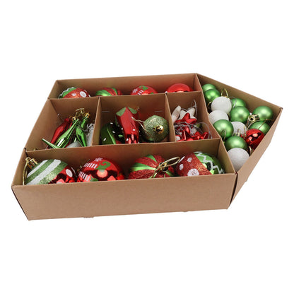 Christmas Tree Ornaments Assorted Set Lightweight Electroplated Christmas Tree Hanging Balls Pendants Set for V1294-YM0512-3115220146714