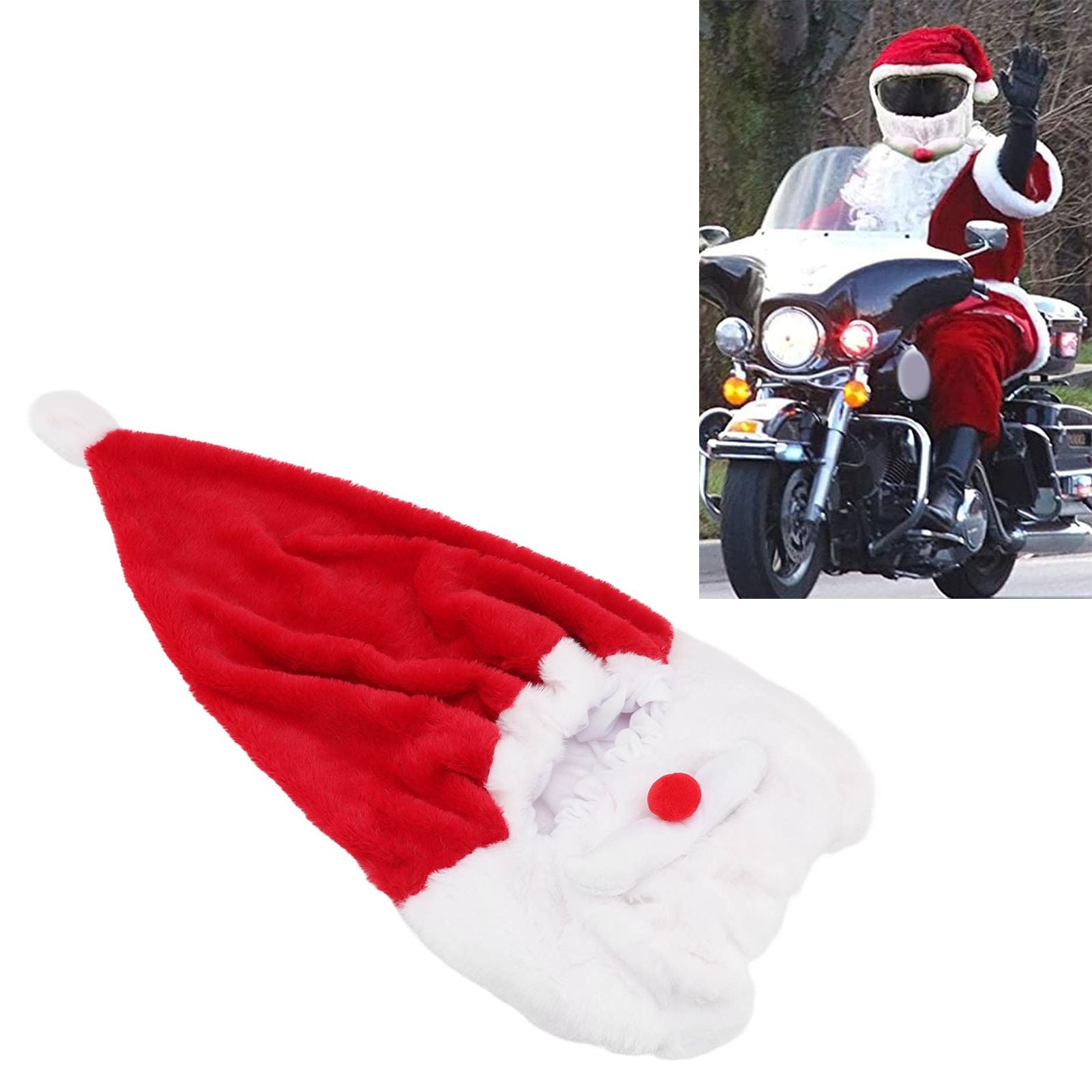 Christmas Helmet Cover Plush Scratch Proof Motorcycle Helmet Hat for Entertainment Decoration V1294-YM0512-3115220147011