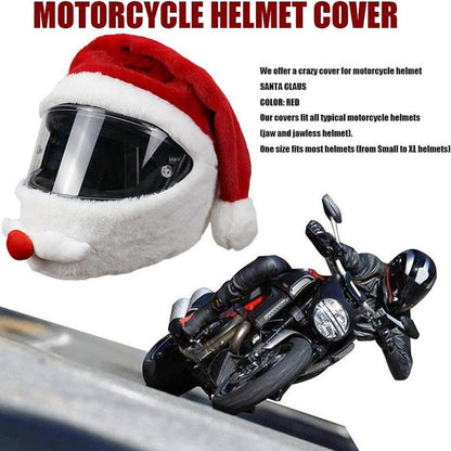 Christmas Helmet Cover Plush Scratch Proof Motorcycle Helmet Hat for Entertainment Decoration V1294-YM0512-3115220147011