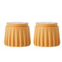 2Pcs Wall Bed Stopper Anti Collision ABS Punch Free Rotatable Mute Bed Anti Shake Tool for Home Yellow Small V1294-YM0512-3116220012011