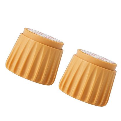 2Pcs Wall Bed Stopper Anti Collision ABS Punch Free Rotatable Mute Bed Anti Shake Tool for Home Yellow Small V1294-YM0512-3116220012011