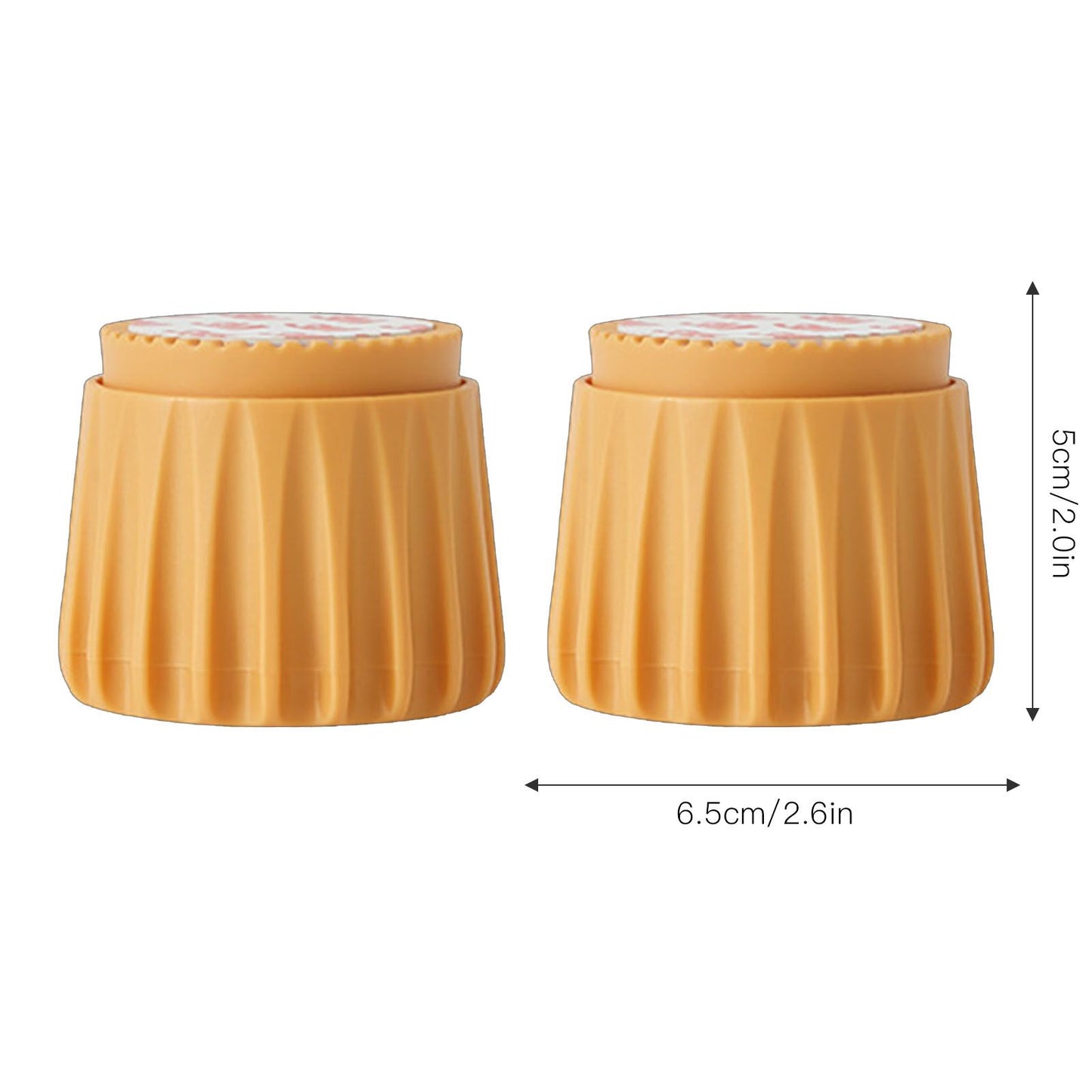 2Pcs Wall Bed Stopper Anti Collision ABS Punch Free Rotatable Mute Bed Anti Shake Tool for Home Yellow Small V1294-YM0512-3116220012011