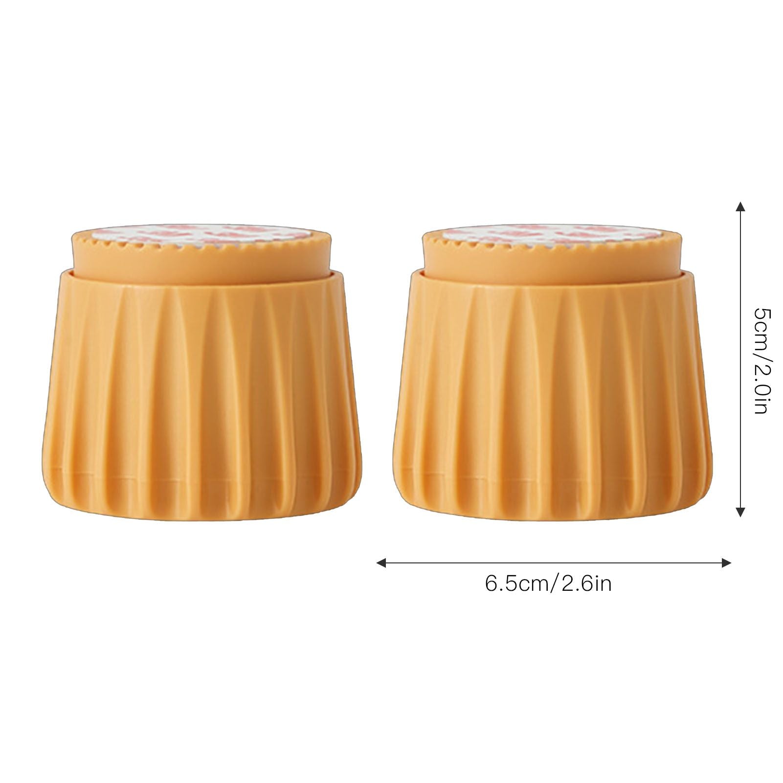 2Pcs Wall Bed Stopper Anti Collision ABS Punch Free Rotatable Mute Bed Anti Shake Tool for Home Yellow Small V1294-YM0512-3116220012011