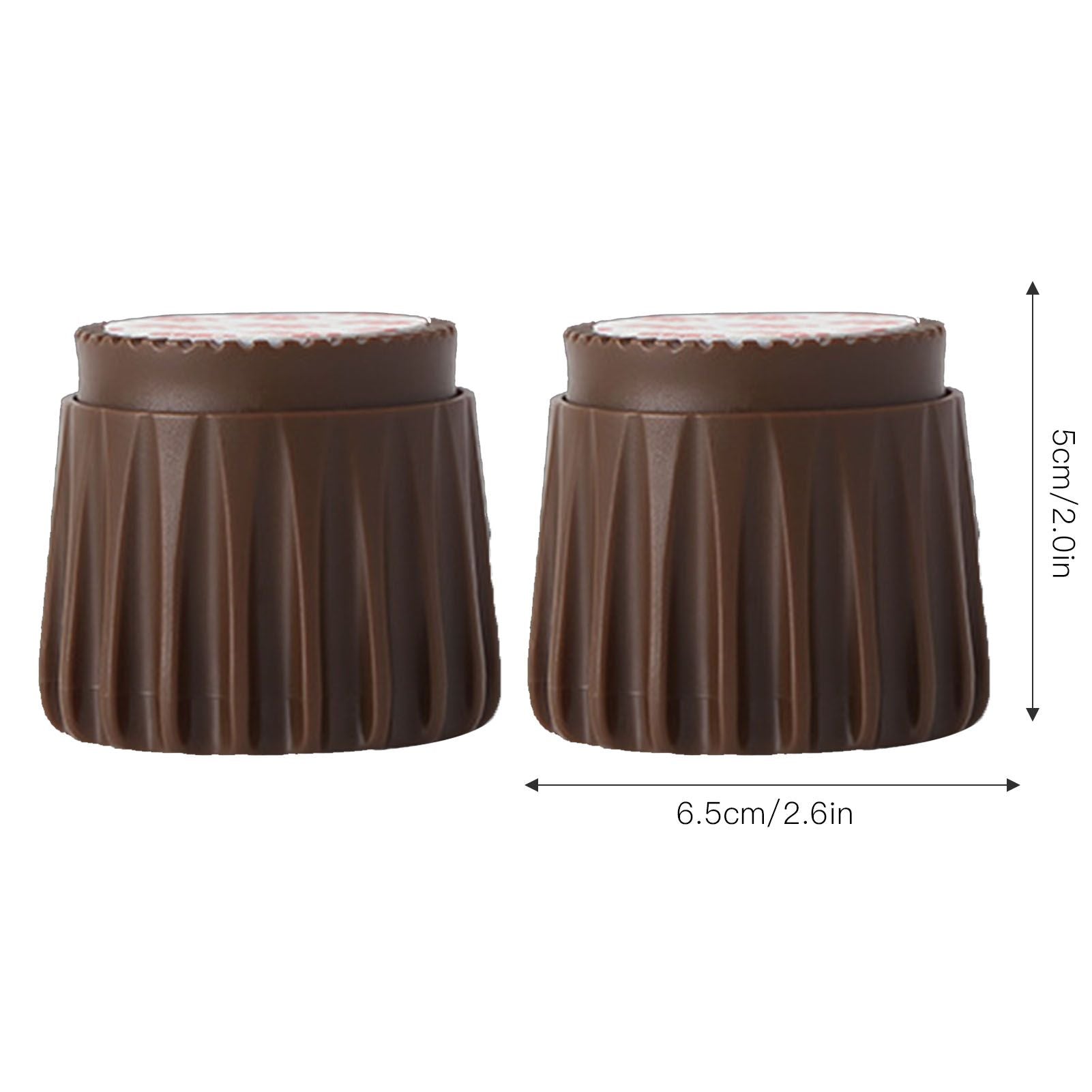 2Pcs Wall Bed Stopper Anti Collision ABS Punch Free Rotatable Mute Bed Anti Shake Tool for Home Brown Small V1294-YM0512-3116220012012