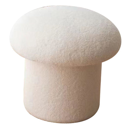 Sofa Bench Simple Modern Elastic Comfortable Soft Round Pine Wooden Foot Stool for Home Decoration White V1294-YM0512-3116220012411