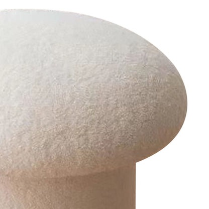 Sofa Bench Simple Modern Elastic Comfortable Soft Round Pine Wooden Foot Stool for Home Decoration White V1294-YM0512-3116220012411