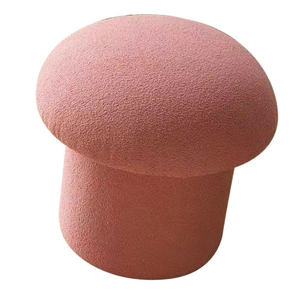 Sofa Bench Simple Modern Elastic Comfortable Soft Round Pine Wooden Foot Stool for Home Decoration Pink V1294-YM0512-3116220012413