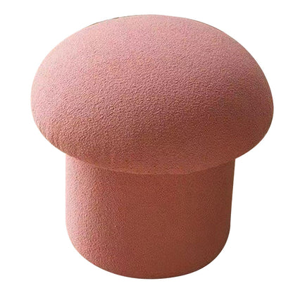 Sofa Bench Simple Modern Elastic Comfortable Soft Round Pine Wooden Foot Stool for Home Decoration Pink V1294-YM0512-3116220012413