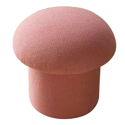 Sofa Bench Simple Modern Elastic Comfortable Soft Round Pine Wooden Foot Stool for Home Decoration Pink V1294-YM0512-3116220012413